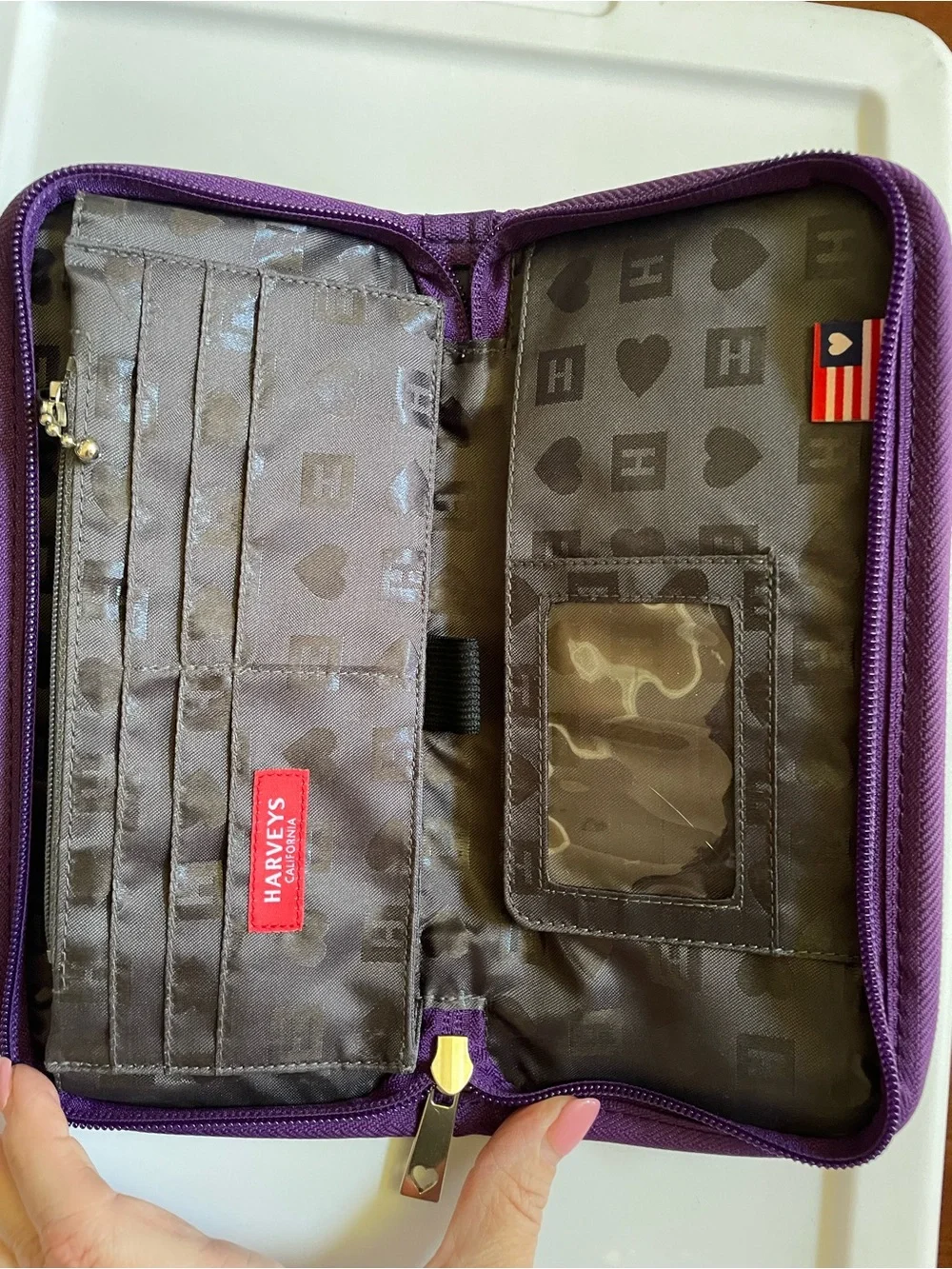 Harveys Purple Travel Accessory Organizer Wallet